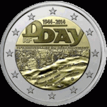 Frankrijk 2 euro 2014 D-Day UNC